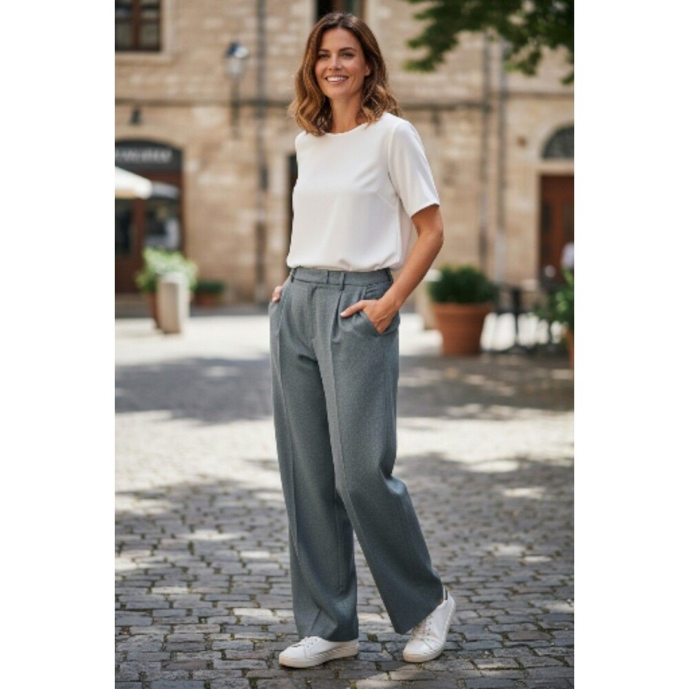 Kathie Lee Pants, Women's Plus Size 22W, Grey, Dress Pants